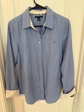 Tommy Hilfiger Light Blue Casual Button-Down Shirt